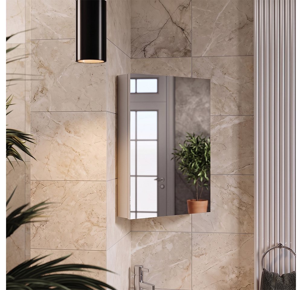 Vicco Badezimmerspiegelschrank Anka, Weiß, 45 x 60.2 cm