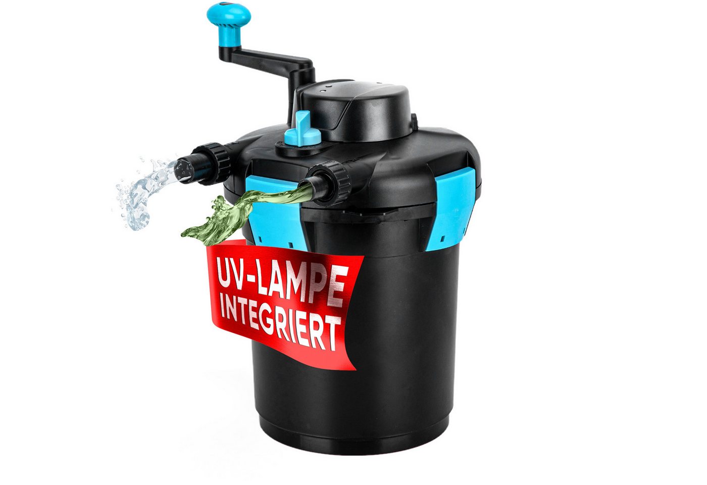 Teicher Teichfilter Teichfilter – Druckfilter mit UVC-Lampe für klare Gartenteiche, Schluss mit Algen & Keimen Bild 4