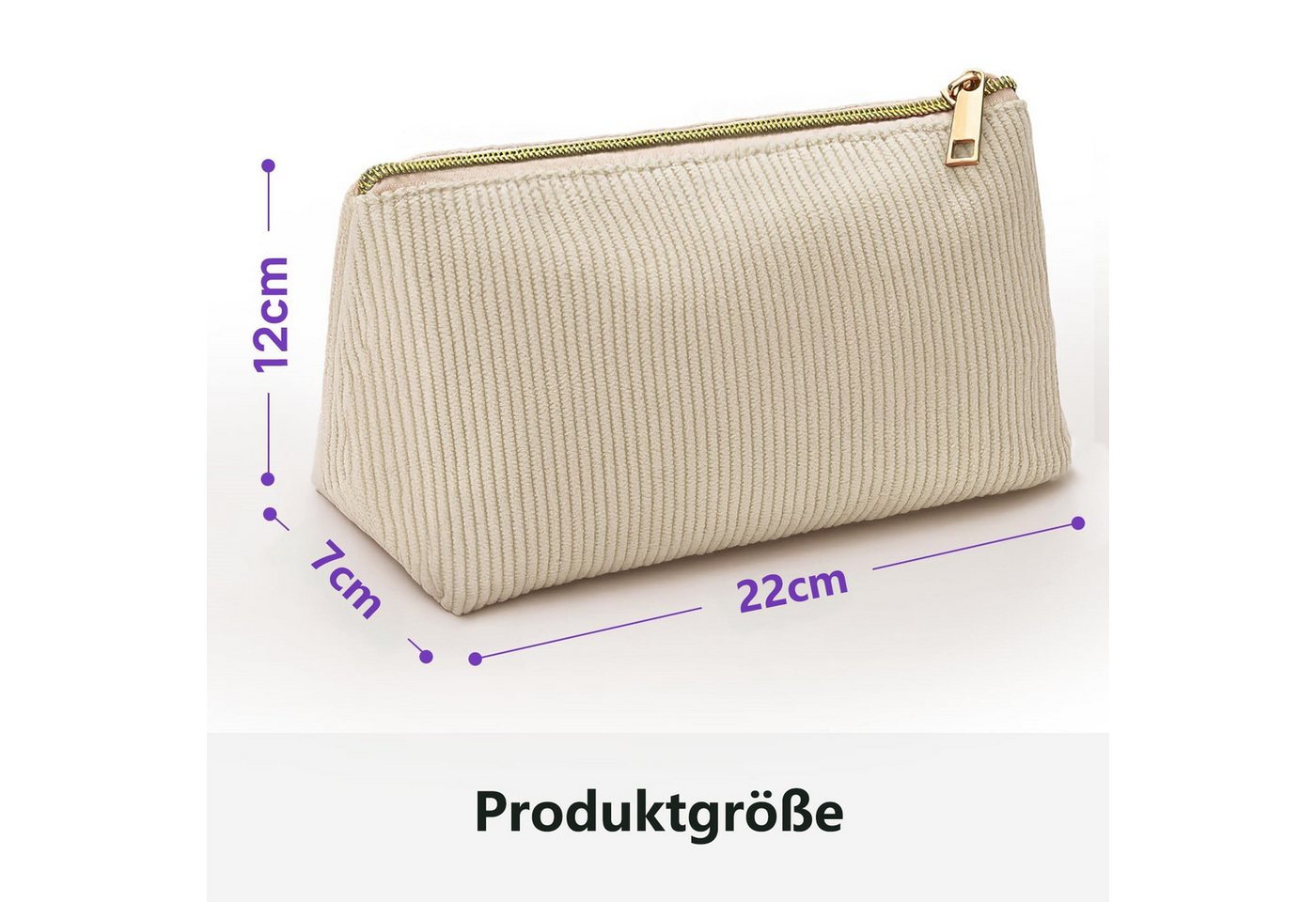 FOUORTUNATE-BEE Federmäppchen Cord-Stoff Großes Fassungsvermögen Federmäppchen Federtasche, (mit praktischem Reißverschluss, Mäppchen für Schule, Büro)