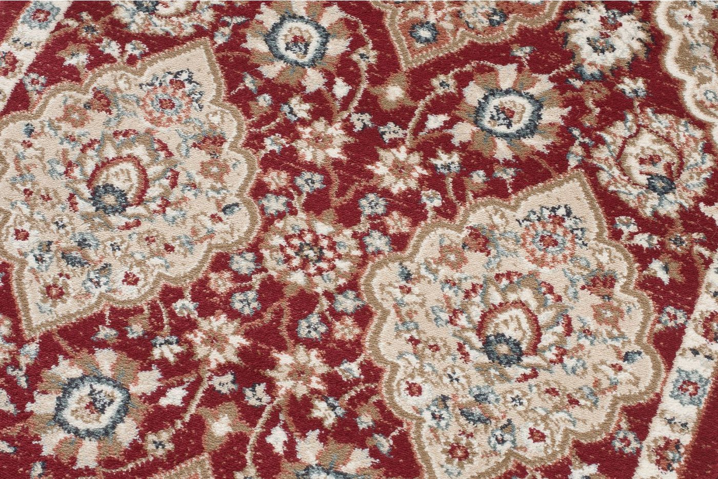 Mazovia Läufer Läufer Klassisch Bordüre Rot Schwarz Flur, Schlafzimmer, Diele, 70 x 100 cm, Fußbodenheizung Bild 3