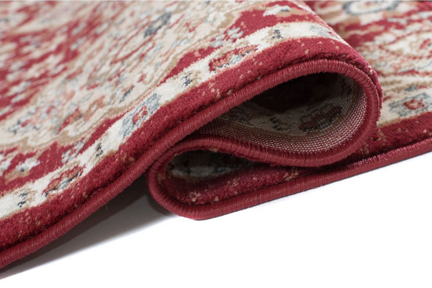 Mazovia Läufer Läufer Klassisch Bordüre Rot Schwarz Flur, Schlafzimmer, Diele, 70 x 100 cm, Fußbodenheizung Bild 4