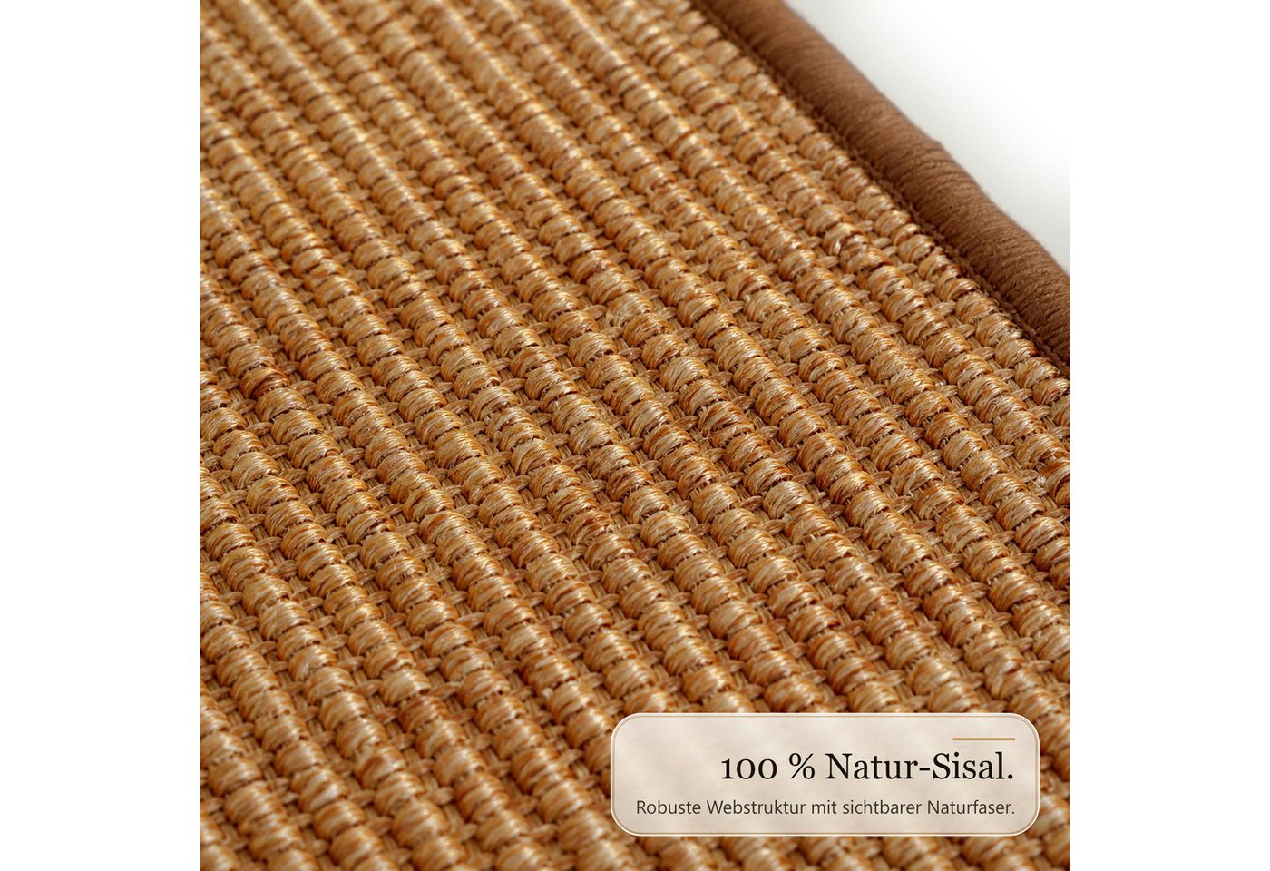 Floordirekt Stufenmatte Goa mit Winkelprofil & Klebestreifen, 100 % Sisal Bild 4