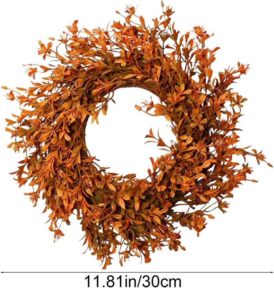 Agger Dekokranz 43 cm Realistischer Herbstkranz, ideal für die Haustür, Außenbereich, Innen- und Außendekorationen, Herbst-Hausschmuck und Halloween