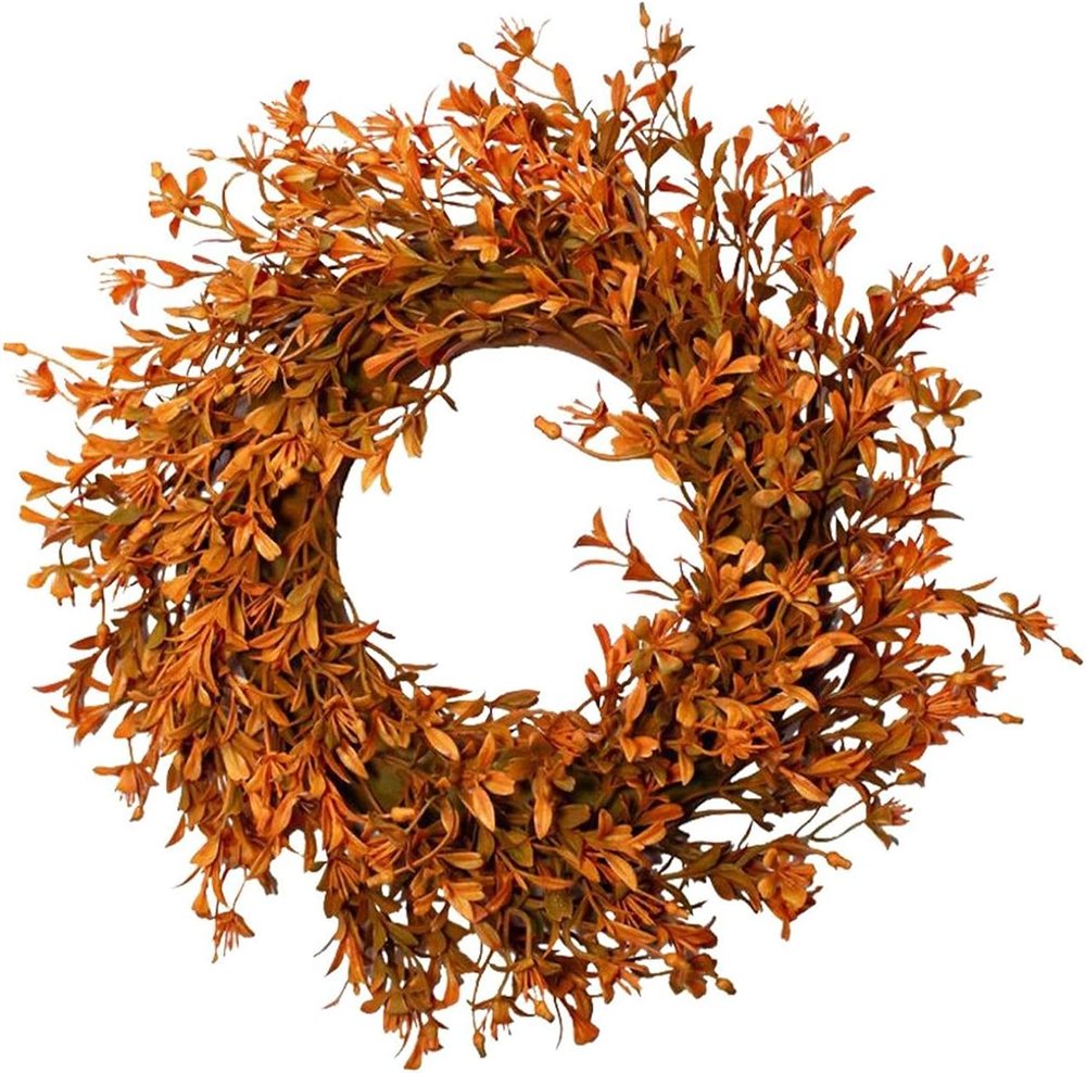 Agger Dekokranz 43 cm Realistischer Herbstkranz, ideal für die Haustür, Außenbereich, Innen- und Außendekorationen, Herbst-Hausschmuck und Halloween Bild 2