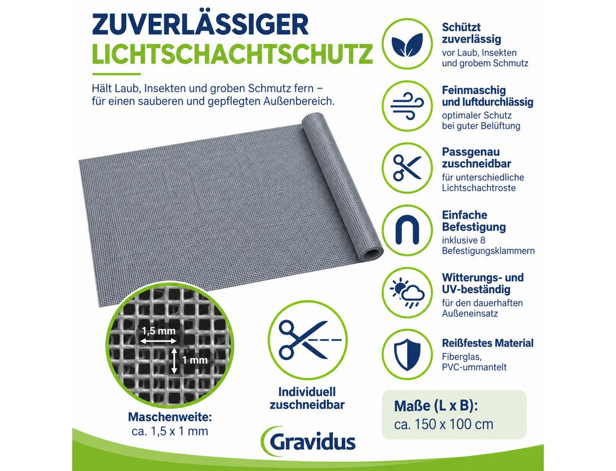 Gravidus Lichtschachtabdeckung Lichtschachtschutz Kellerschacht Abdeckung Fiberglas Bild 5