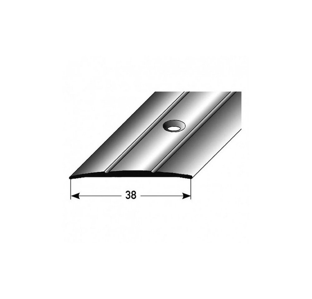 PROVISTON Übergangsprofil Aluminium, 28 x 1.5 x 2700 mm, Schwarz, Übergangsschiene Boden Bild 4