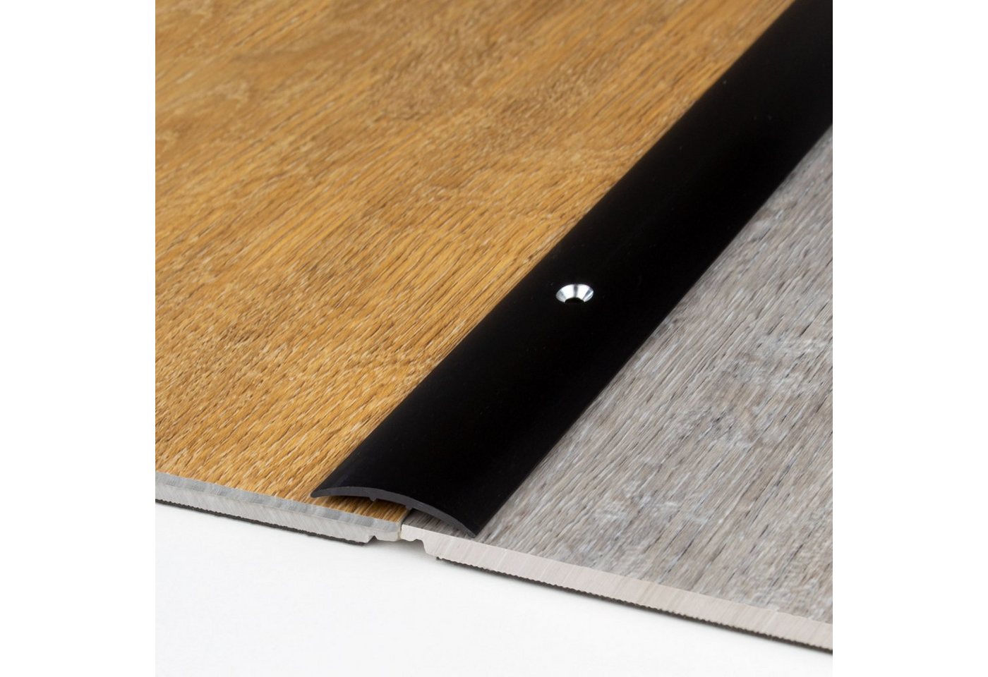 PROVISTON Übergangsprofil Aluminium, 28 x 1.5 x 2700 mm, Schwarz, Übergangsschiene Boden Bild 5