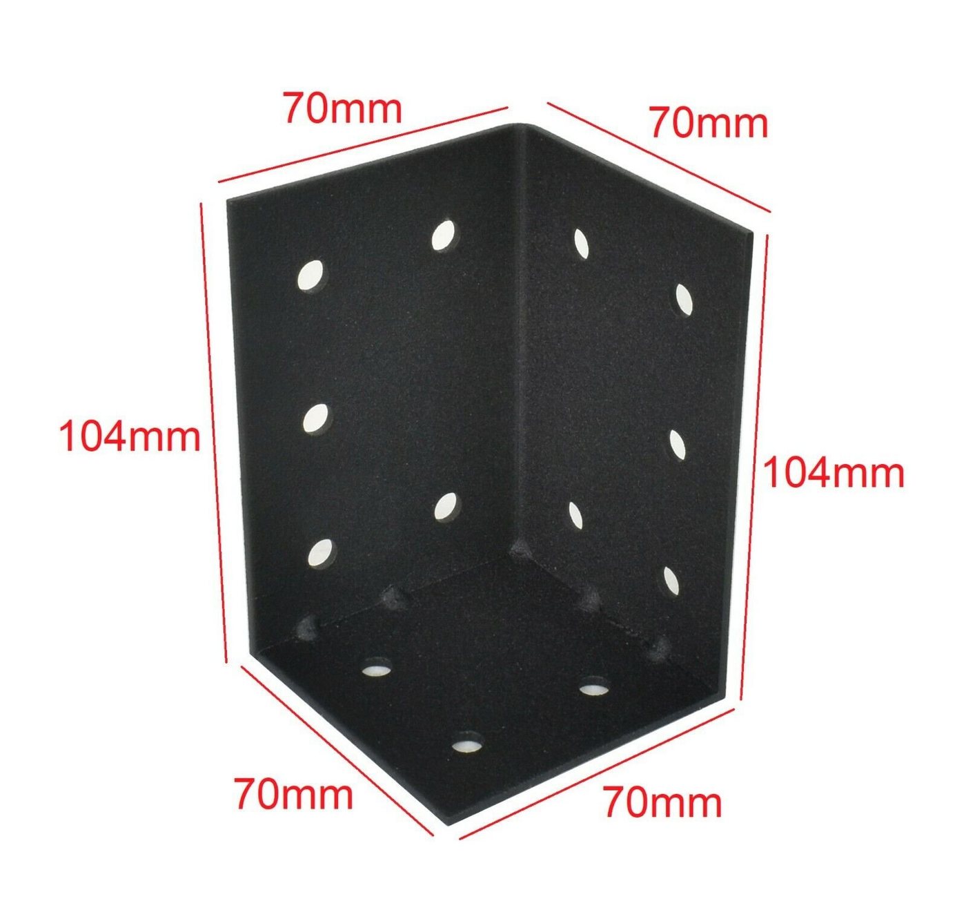 Prima-Online Möbelbeschlag Bettwinkel 70x70x104 mm Schwarz Bettverbinder Winkelbeschlag (1 St) Bild 3