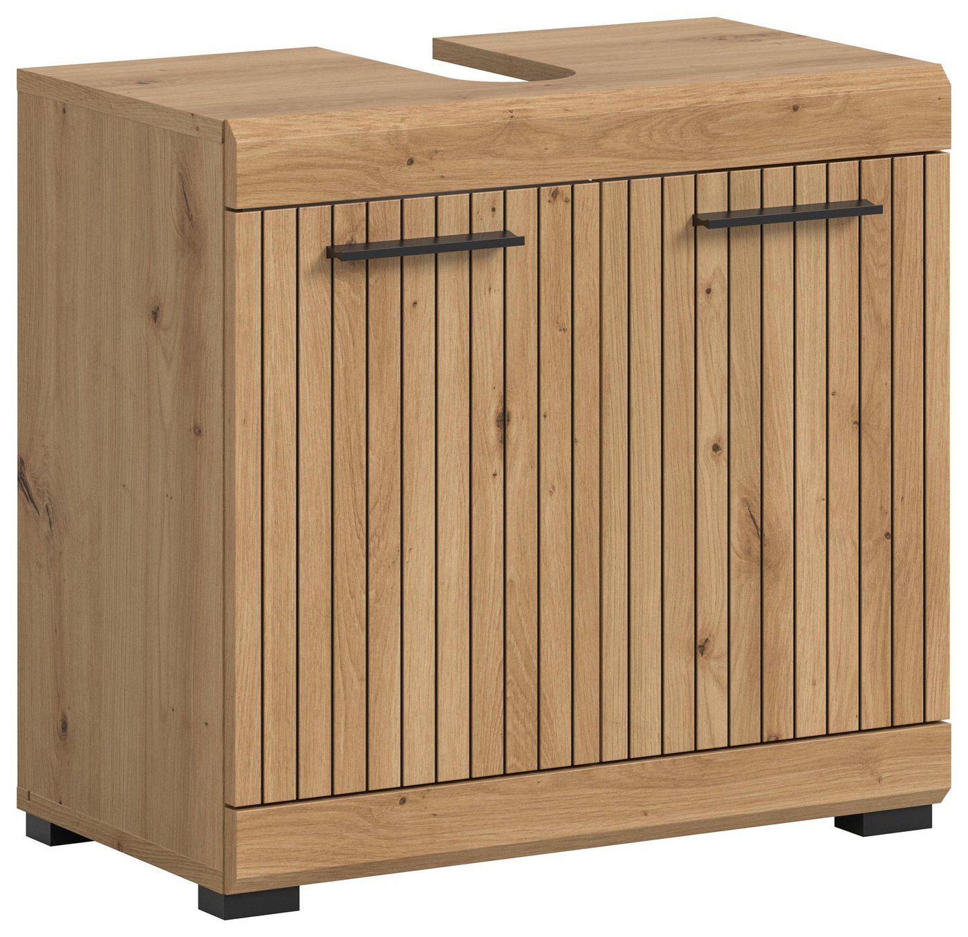xonox.home Waschbeckenunterschrank in Artisan Eiche Nachbildung B/H/T: 60x56x34 cm Bild 2