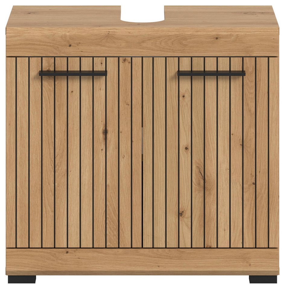 xonox.home Waschbeckenunterschrank in Artisan Eiche Nachbildung B/H/T: 60x56x34 cm Bild 5