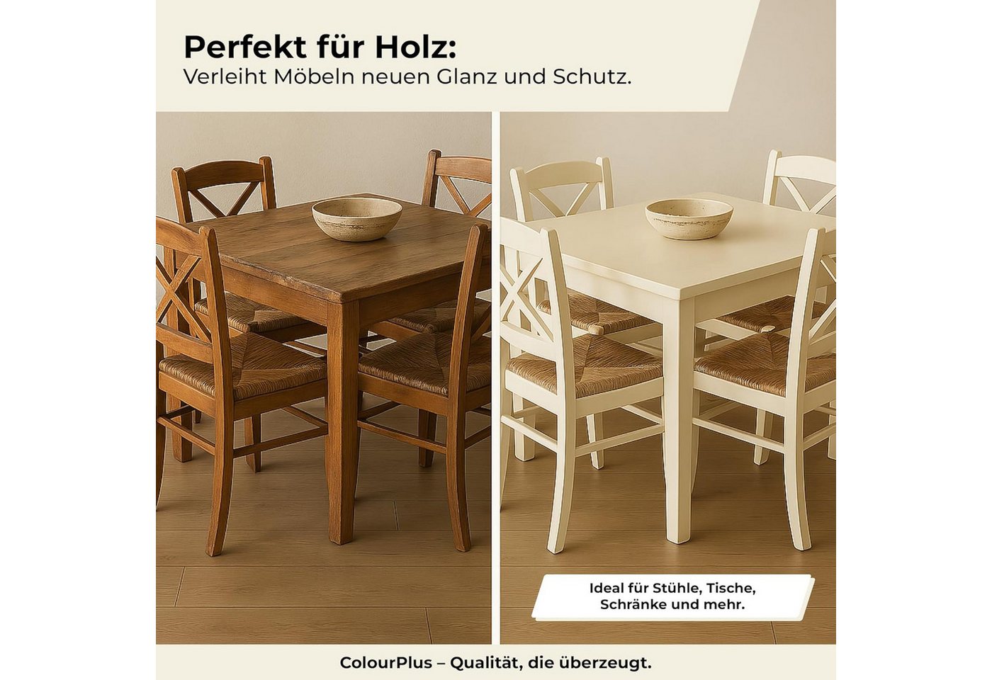 ColourPlus Acryl-Buntlack Buntlack, 2in1 Holzfarbe & Lack, wasserverdünnbar, ohne Grundierung, ergiebig Bild 4