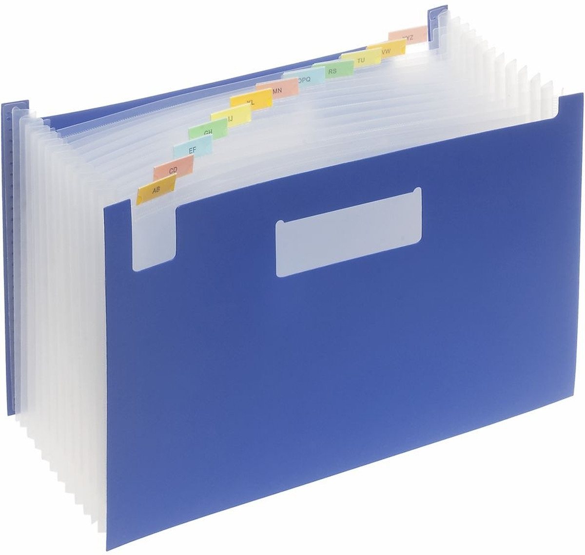 FOLDERSYS Fächermappe Fächer-Stehsammler A4 PP 12 Fächer blau