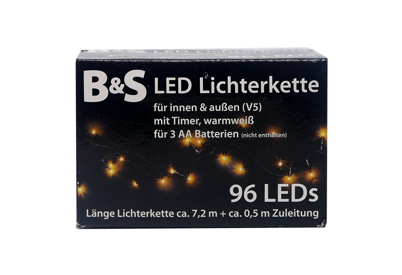 B&S LED-Lichterkette LED Batterie Lichterkette mit 96 LEDs warmweiß Innenbereich Bild 2