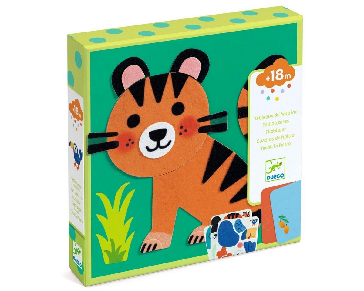 DJECO Kreativset Weiche Filztiere Kreativset für Kinder
