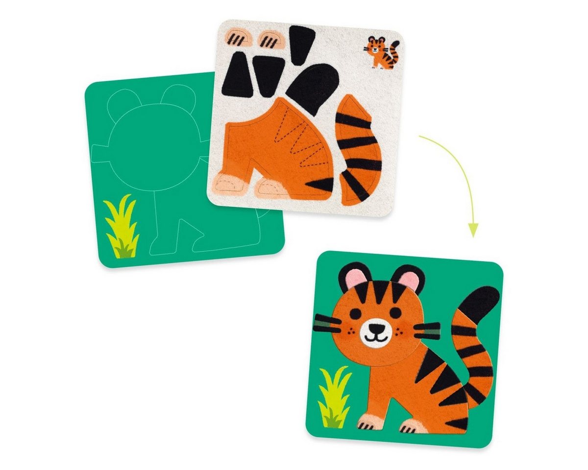 DJECO Kreativset Weiche Filztiere Kreativset für Kinder Bild 4