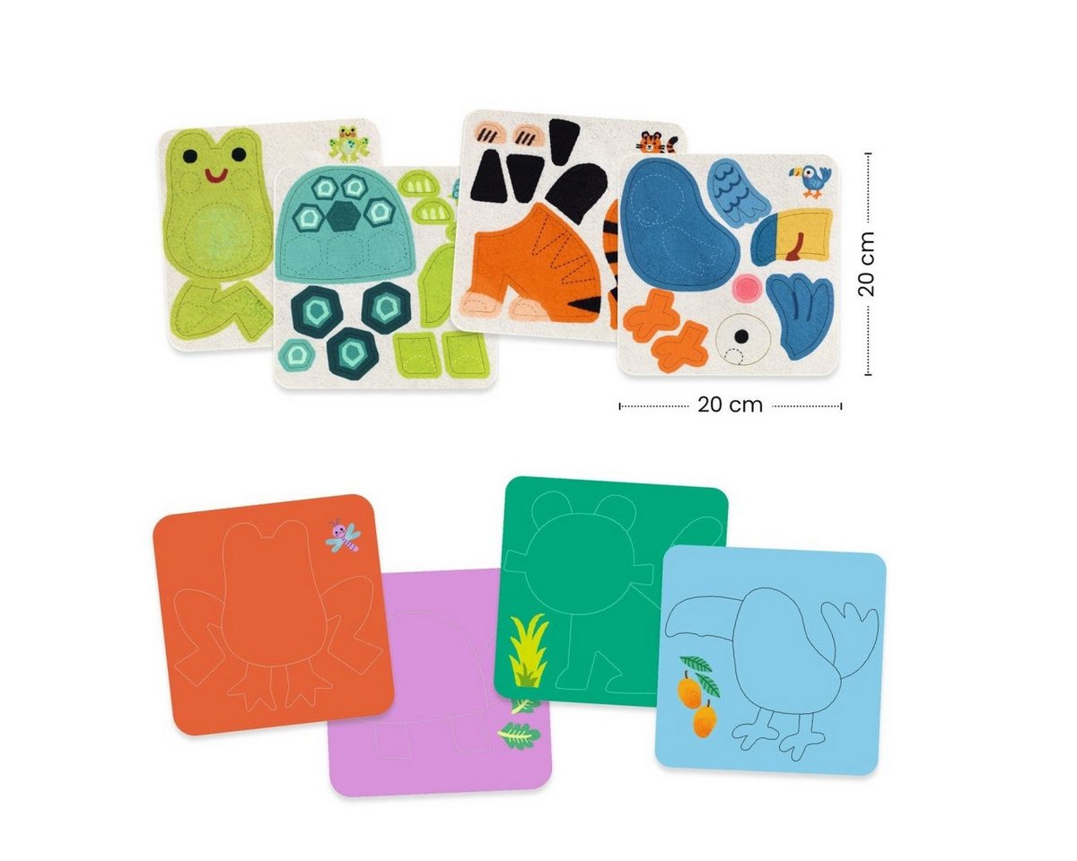 DJECO Kreativset Weiche Filztiere Kreativset für Kinder Bild 5