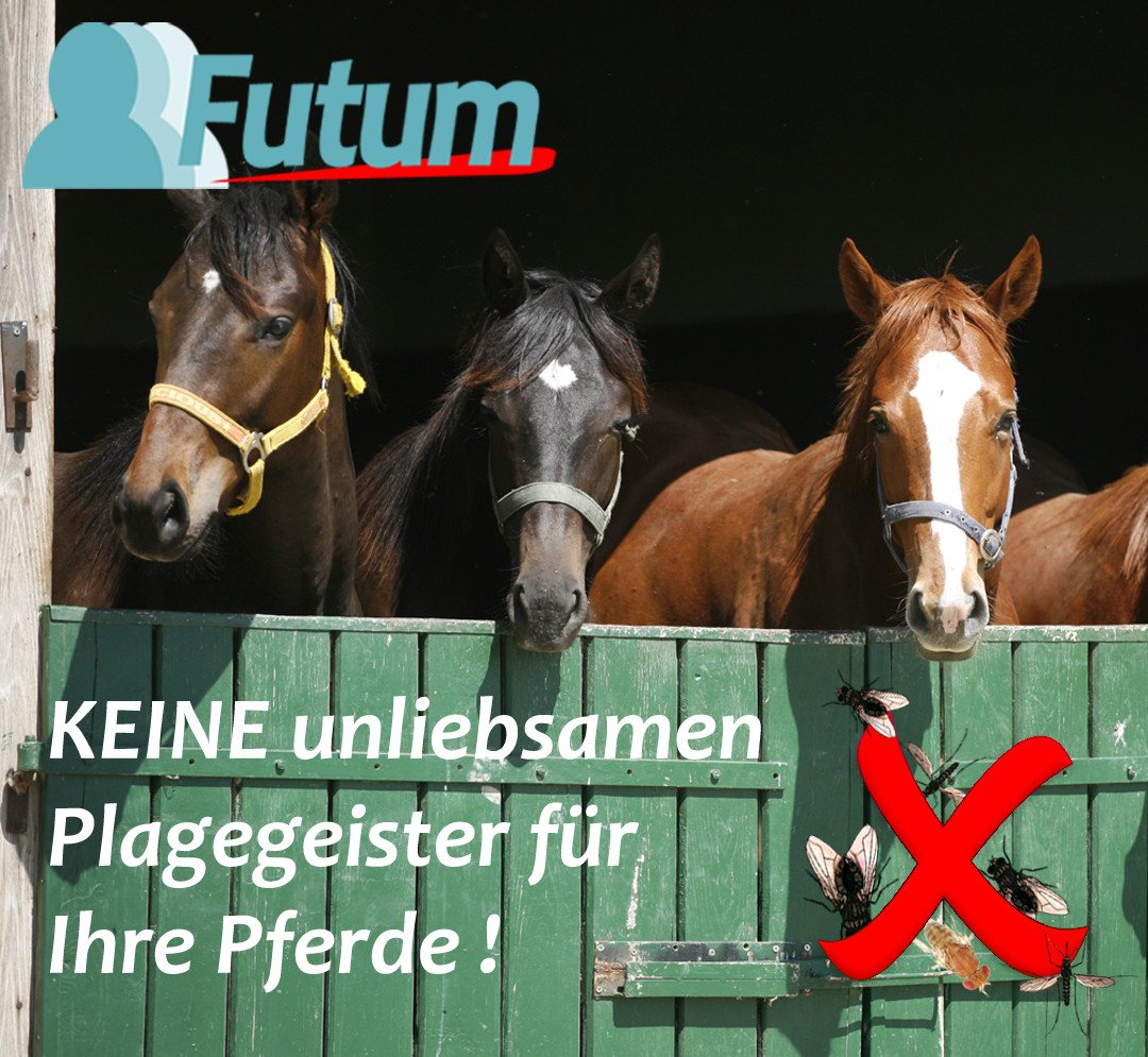 FUTUM Insektenspray Pferde Spray Fliegen Spray Insekten Bekämpfung, 2-St., Hält Insekten bis zu 8 Std fern, Made in Germany