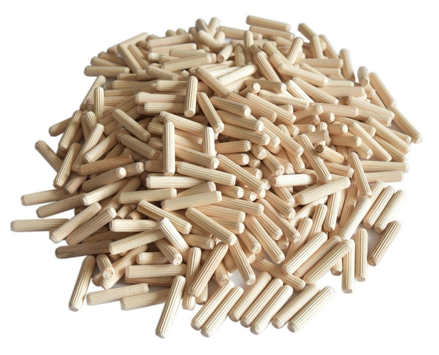 Prima-Online Holzdübel Riffeldübel Holzdübel Holzstifte Buche Ø8x [30, 35, 40, 50, 60]mm 1kg