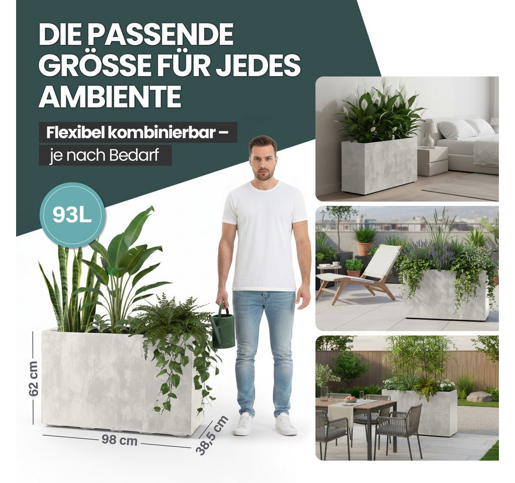 KreLeo Pflanzkübel 'Millennium Fence', XXL Sichtschutz in verschiedenen Farben (1 St) Bild 5