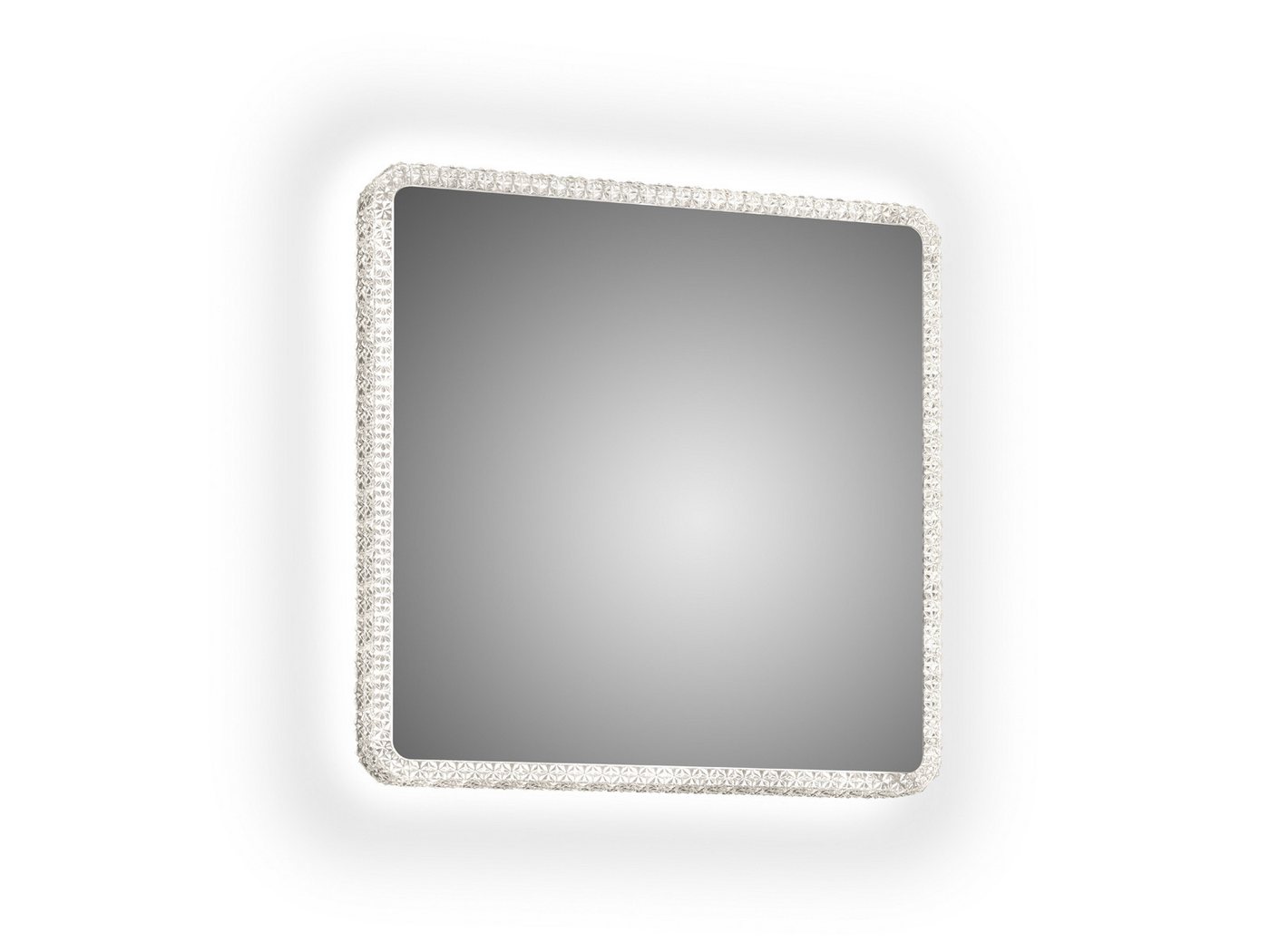 Reality Leuchten Badspiegel mit Beleuchtung Glas Quadrat 55cm, Wandleuchte und Deckenleute für Badezimmer Bild 5