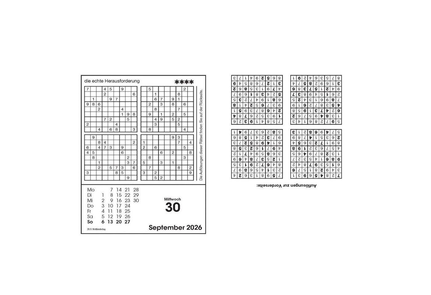 Bassermann Verlag Abreißkalender Sudokukalender 2027
