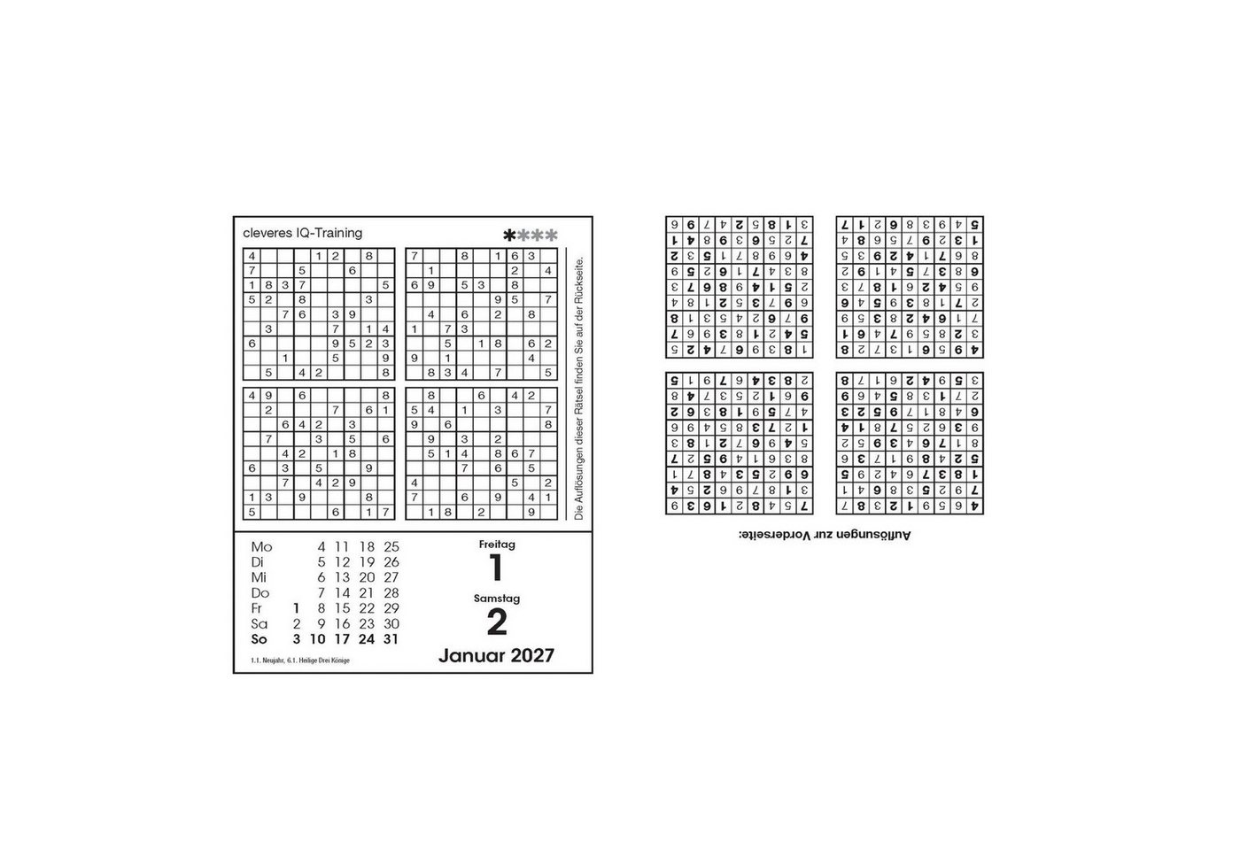 Bassermann Verlag Abreißkalender Sudokukalender 2027 Bild 2
