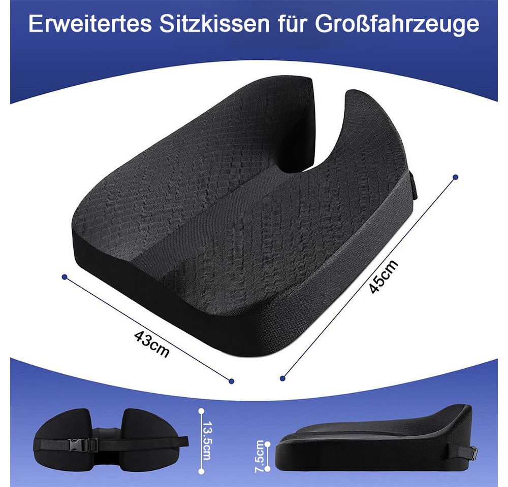 AFKSMILE Sitzkissen Keilkissen auto,sitzkissen auto,sitzerhöhung auto erwachsene,Bequem Bild 2