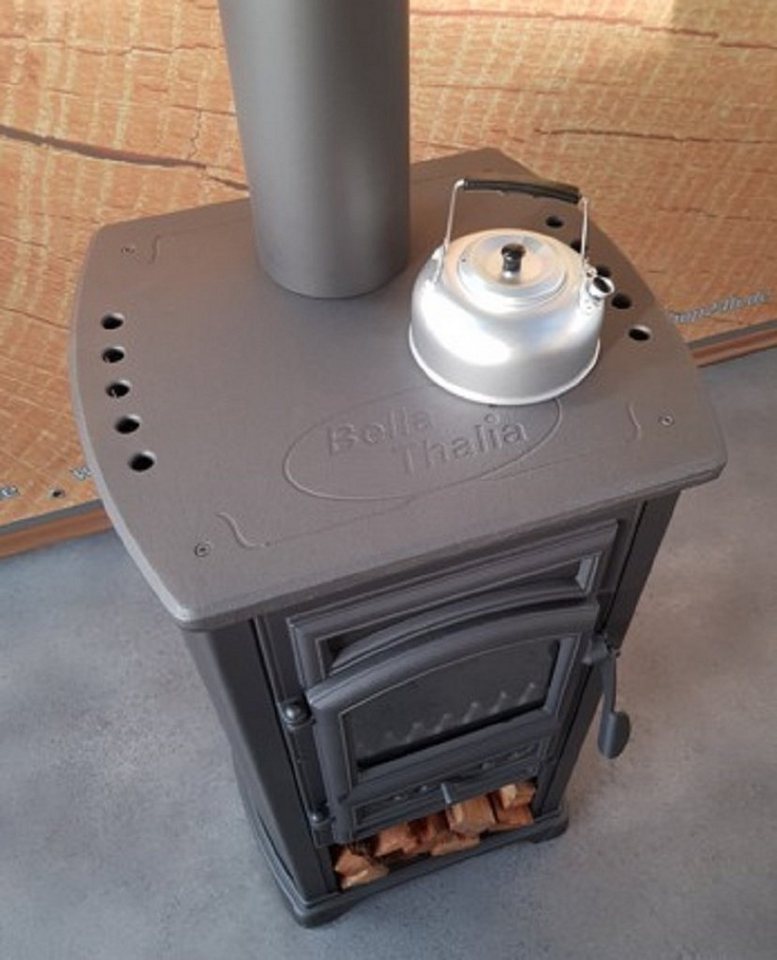 TRGO Kaminofen Forte gussgrau mit Herdplatte, 5,40 kW