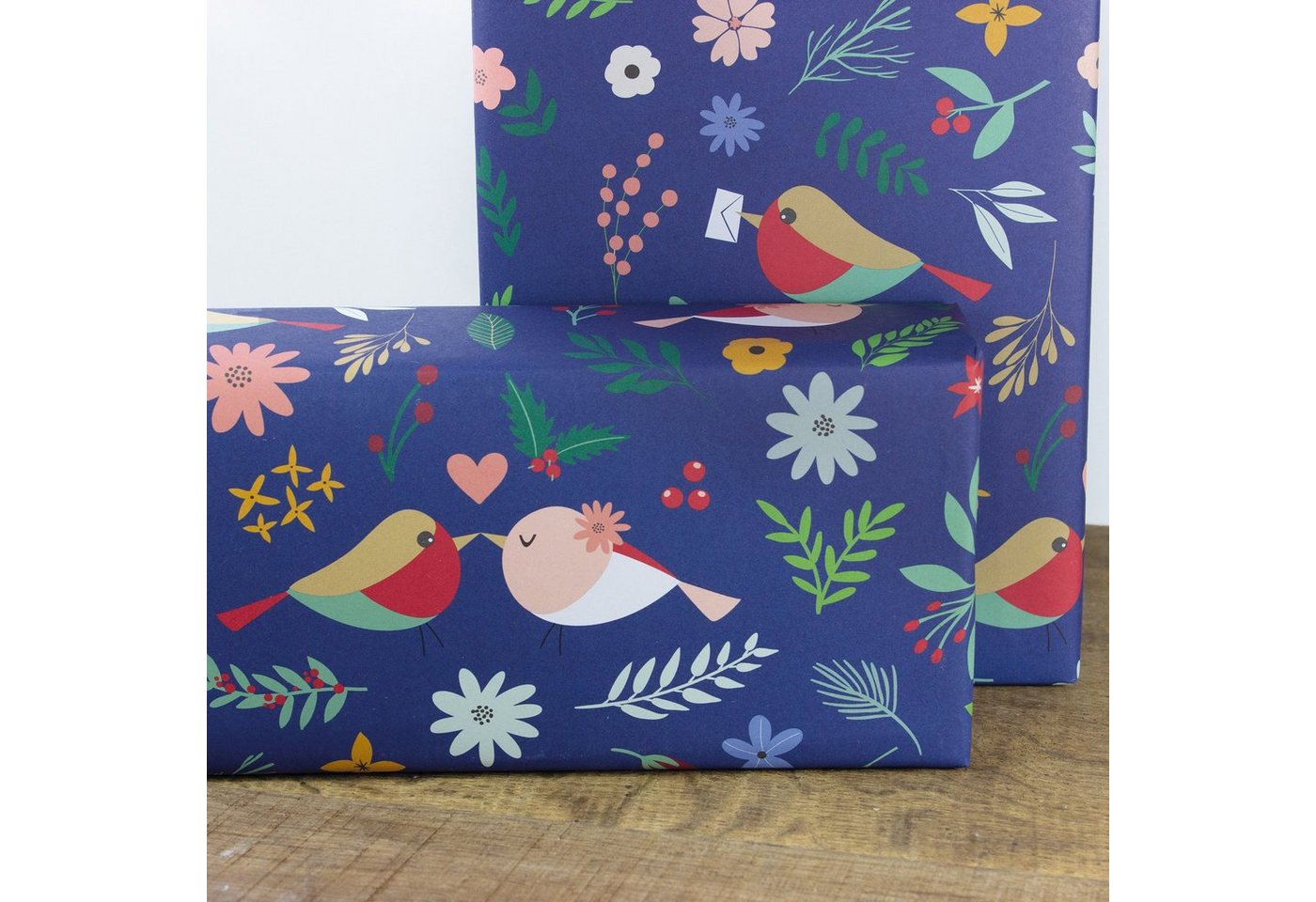 Bow & Hummingbird Geschenkpapier Geschenkpapier Bird Love Story