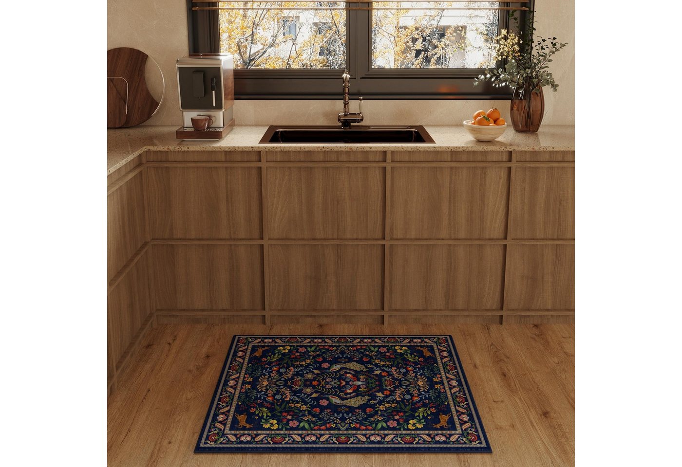 Agger Fußmatte Weiche Fußmatte mit Blumenmuster, Eingangstürmatte, geeignet für Flur, Eingangsbereich, Küche, Schlafzimmer und Badezimmer Bild 2