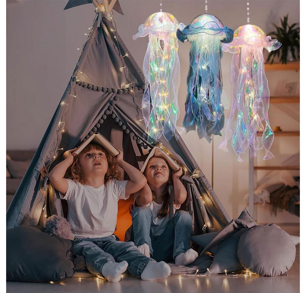 FELIXLEO LED Solarleuchte Quallen Lampe Hängend LED Laterne Dekoration Zimmer Party Bild 5