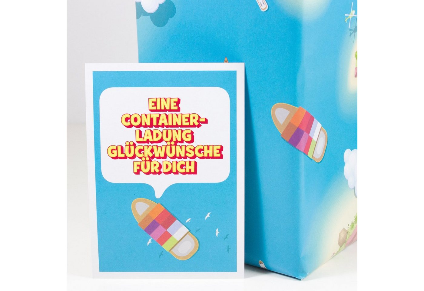 Bow & Hummingbird Geschenkpapier Geschenkpapier Island Life, 100% Recyclingpapier Bild 5
