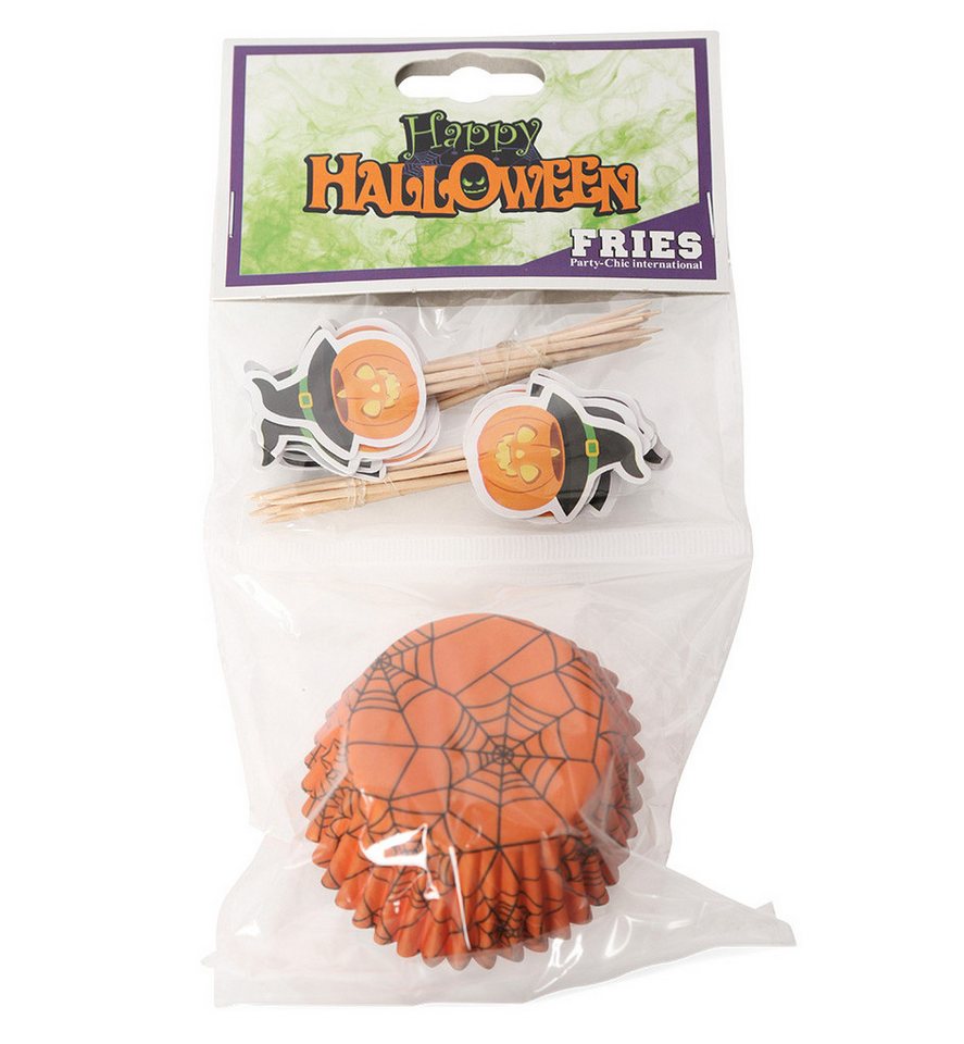 Fries Muffinform Halloween Muffin Back Set 48-tlg 24 Förmchen & 24 Toppers Karneval, 48 teiliges Set Bild 4
