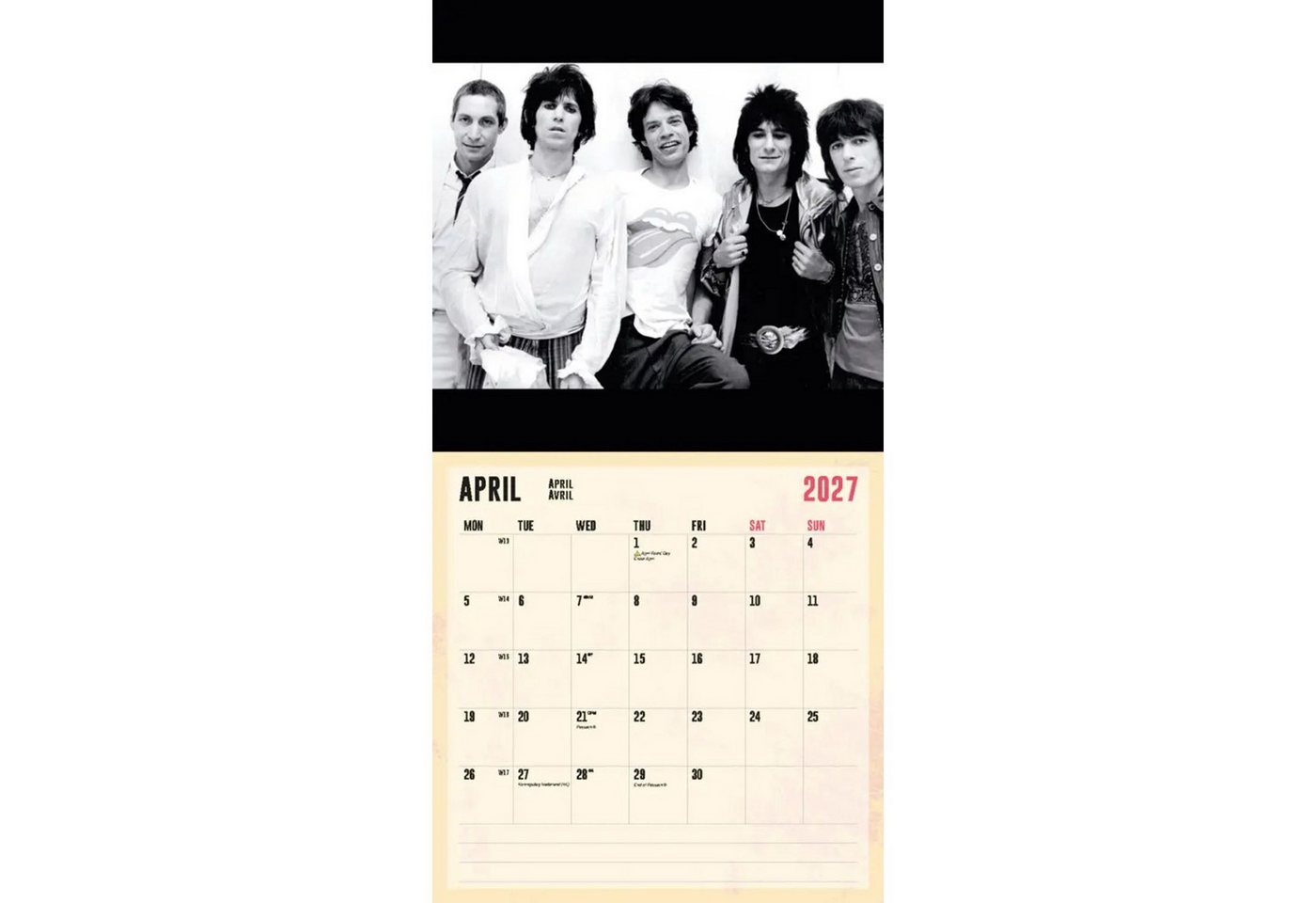 Wandkalender The Rolling Stones Kalender 2027 Bild 3