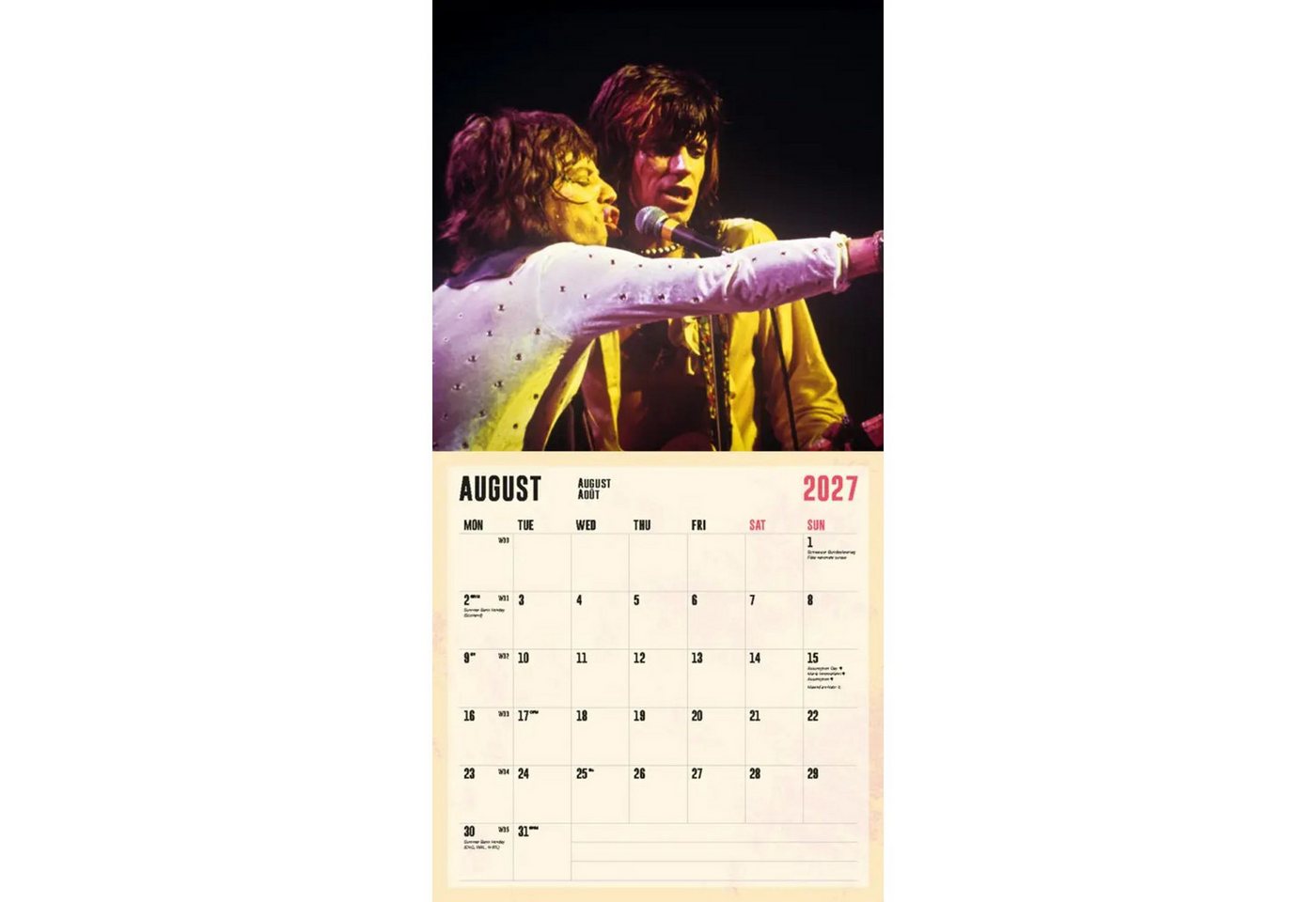 Wandkalender The Rolling Stones Kalender 2027 Bild 4