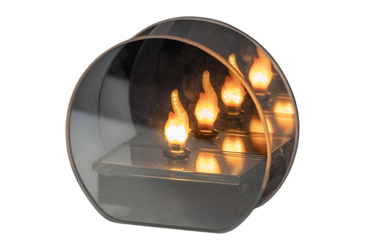 formano LED Dekolicht Flames Spiegelfeuer Magic-Grey 11 cm mit 6/18h-Timer, LED fest integriert Bild 5