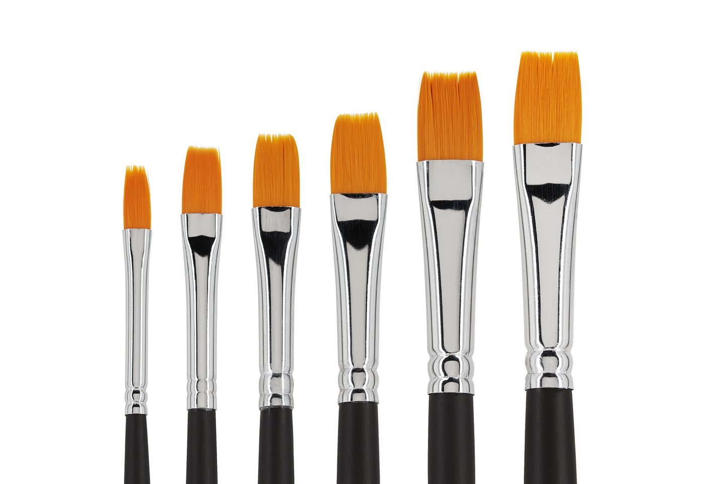 VBS Malpinsel Pinsel-Set BASIC Flachpinsel, 6er-Set