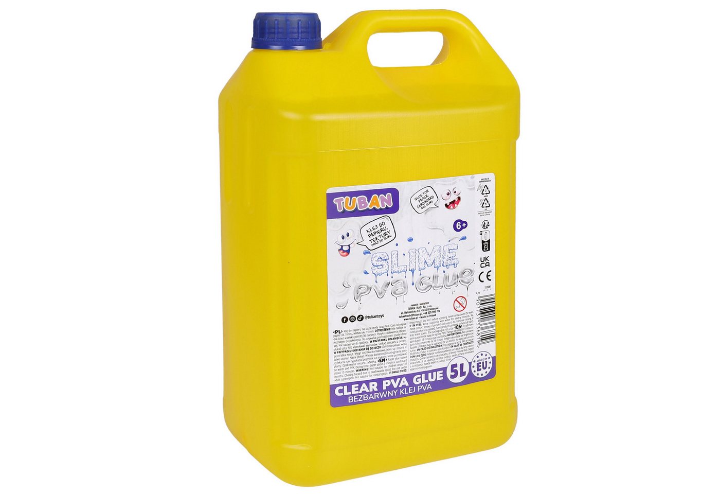Sarcia.eu Bastelkleber Tuban Slime Kleber 5L – PVA Bastelkleber, transparent, DIY