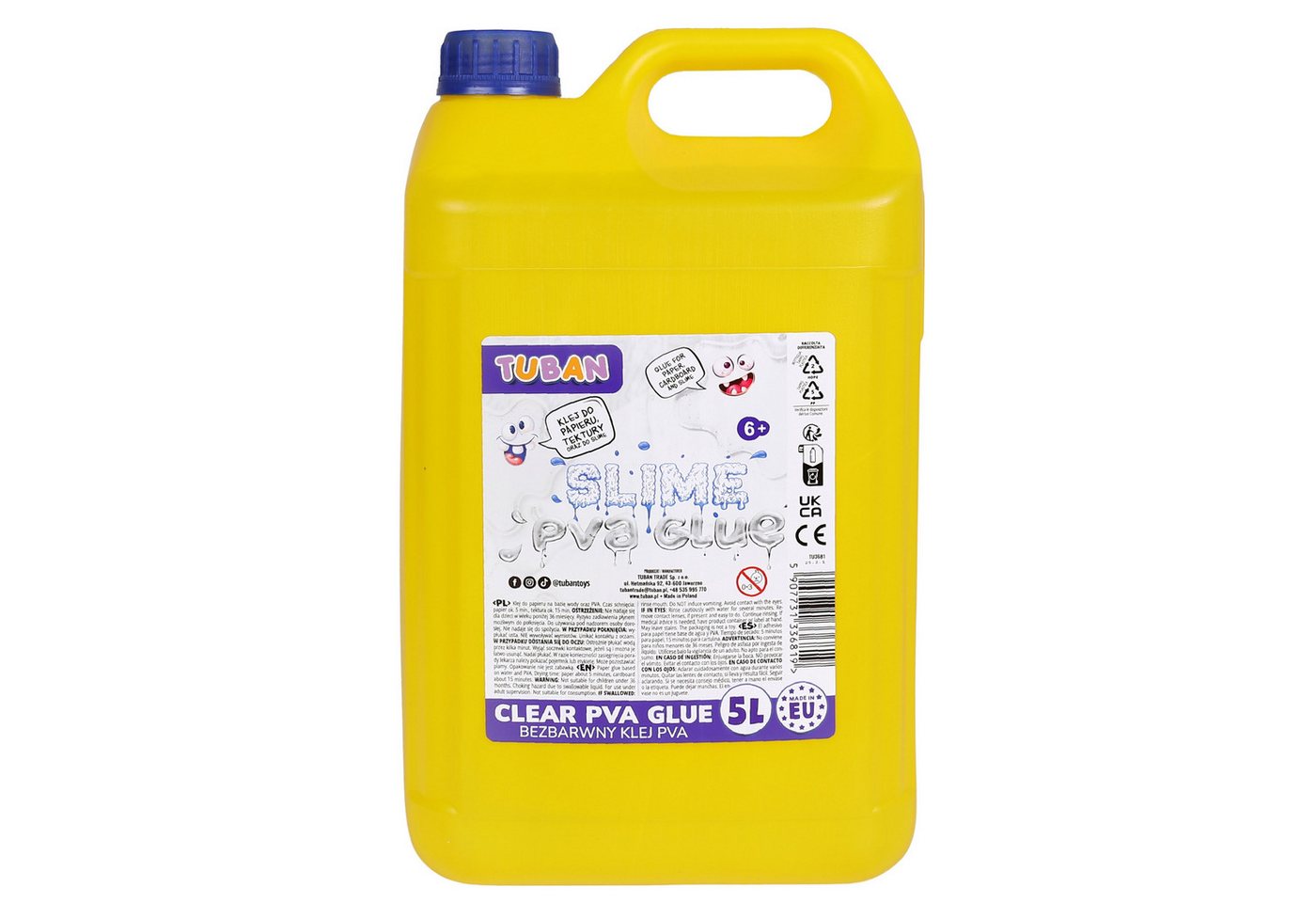 Sarcia.eu Bastelkleber Tuban Slime Kleber 5L – PVA Bastelkleber, transparent, DIY Bild 5
