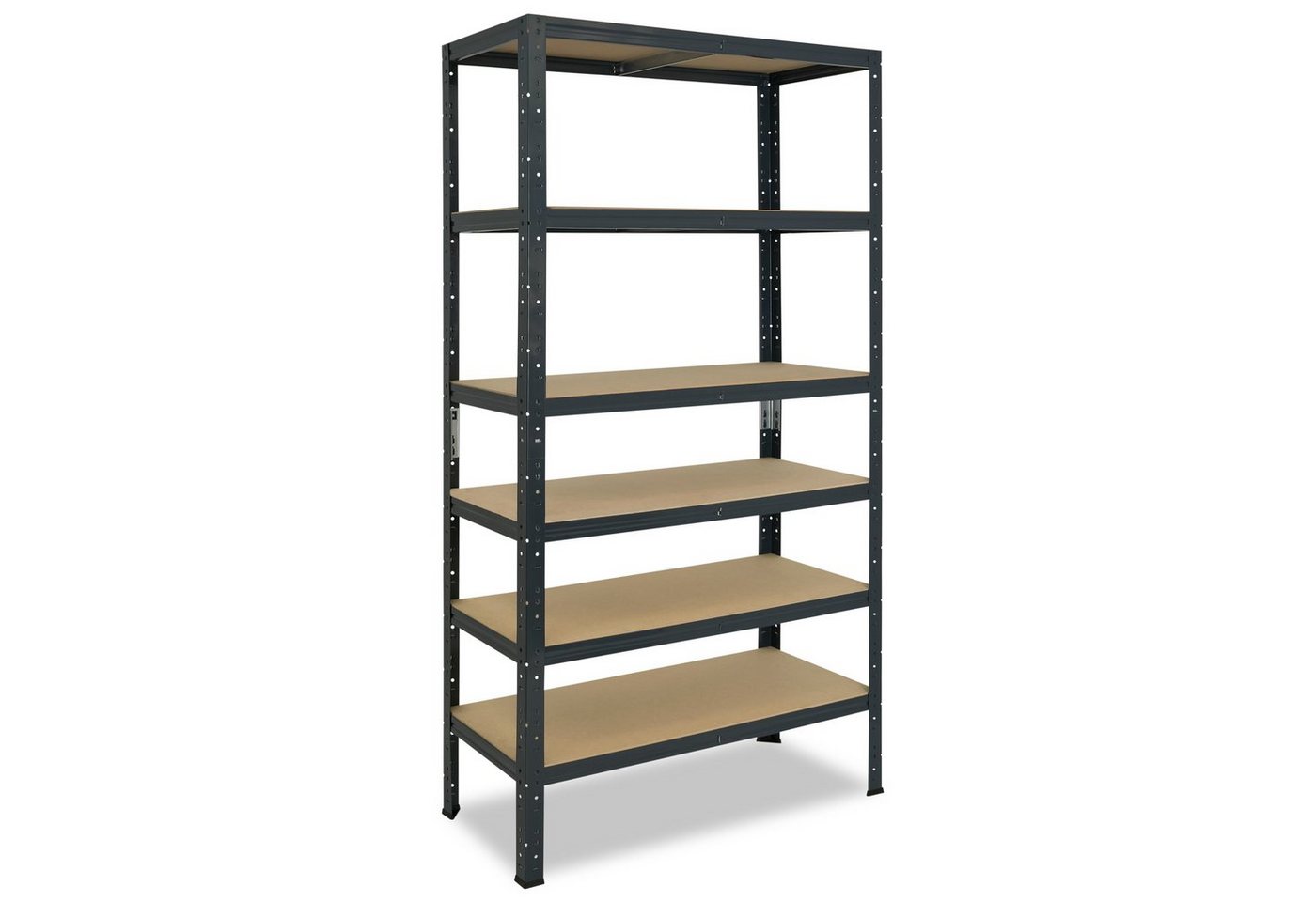 shelfplaza Schwerlastregal HOME, 200x90x23cm anthrazit, 6 Böden, Kellerregal, Garagenregal, Steckregal Bild 2