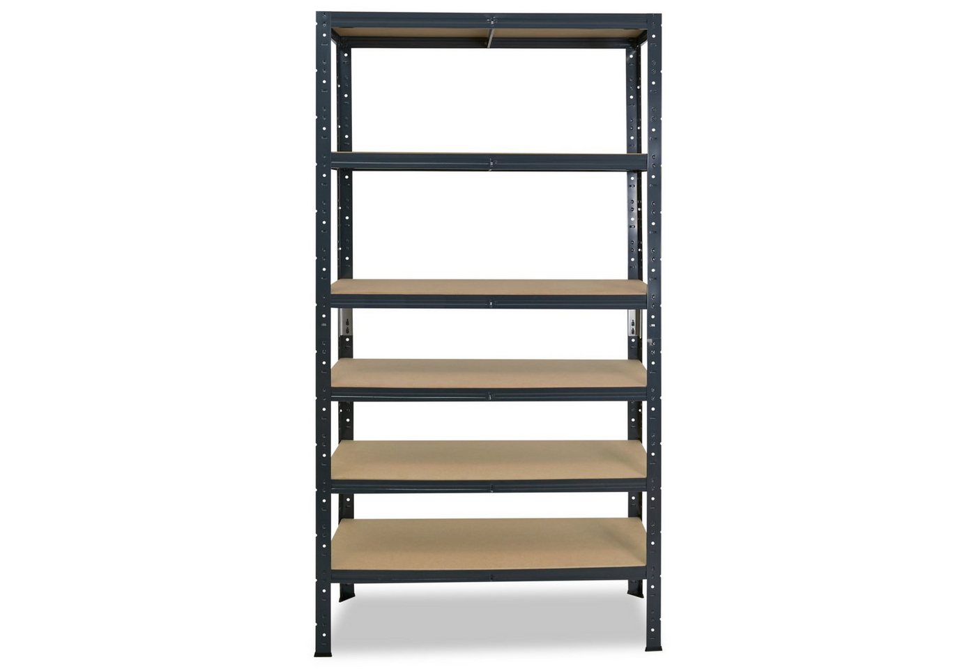 shelfplaza Schwerlastregal HOME, 200x90x23cm anthrazit, 6 Böden, Kellerregal, Garagenregal, Steckregal Bild 4