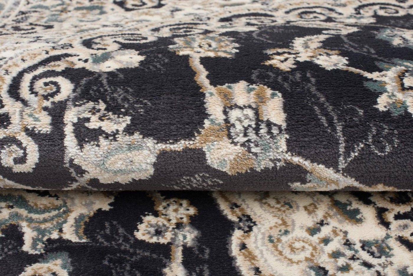 Mazovia Orientteppich Oriente Teppich - Traditioneller Teppich Orient Beige Schwarz, 80 x 150 cm, Geeignet für Fußbodenheizung, Pflegeleicht, Wohnzimmerteppich Bild 2