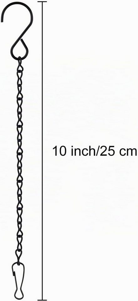 FELIXLEO Stahlkette 24er Set Schwarze Hängeketten 25 cm Metall mit Haken Clips, (1-St) Bild 4