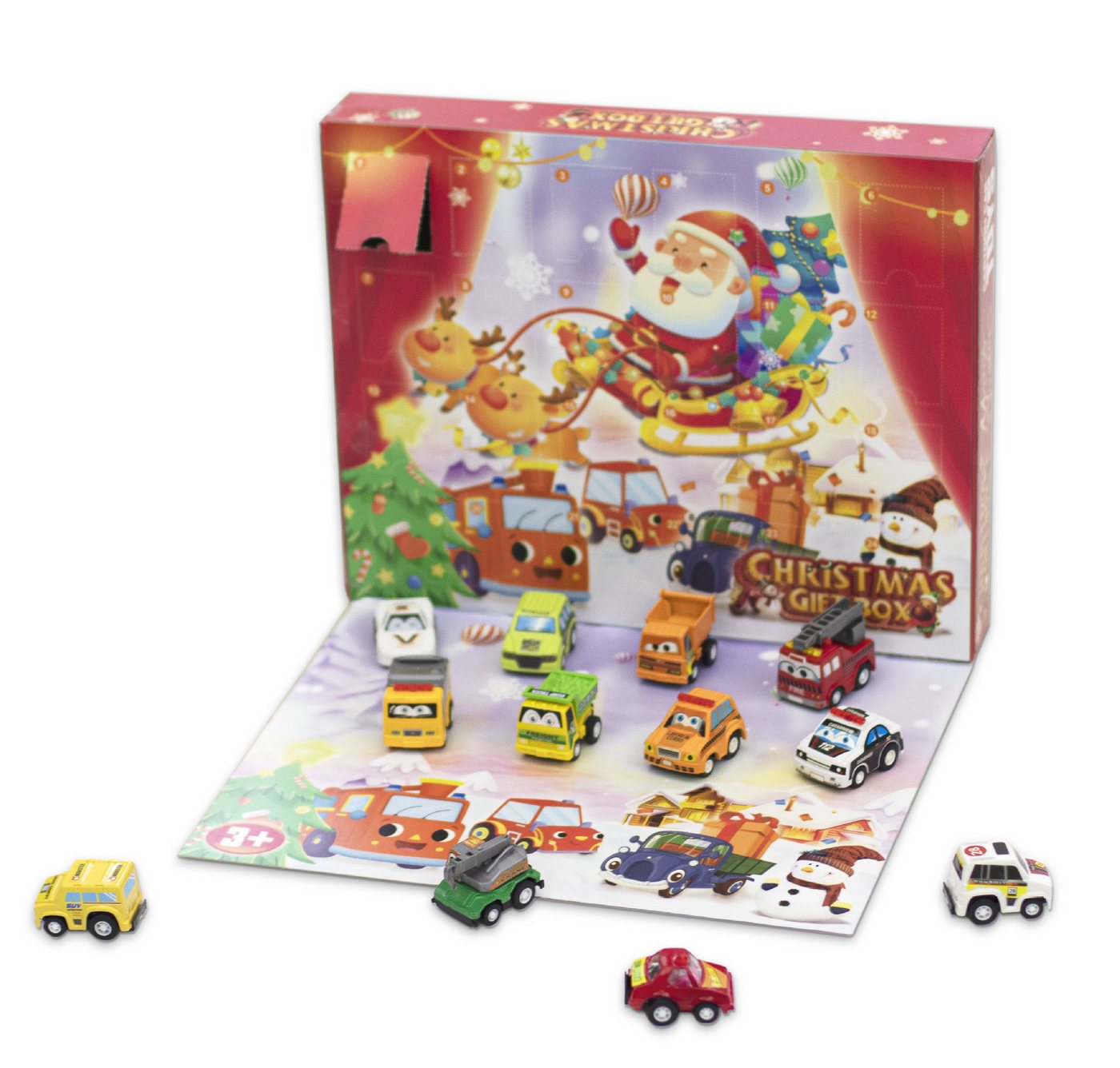 Bomiclss DIY-Adventskalender Adventskalender 2026 Autos Kinder, Weihnachtskalender Jungen (24-tlg), 24 Stück Willkürlich Auto Weihnachtskalender zum Befüllen Bild 2