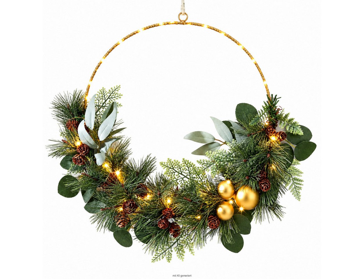 Weltbild LED Dekolicht LED-Metallring Viridis 35 LEDs LED Ring Dekoring Lichtring Dekoration, Lichtdeko Leuchtring Metallring Weihnachtsdeko Adventsdeko Bild 4