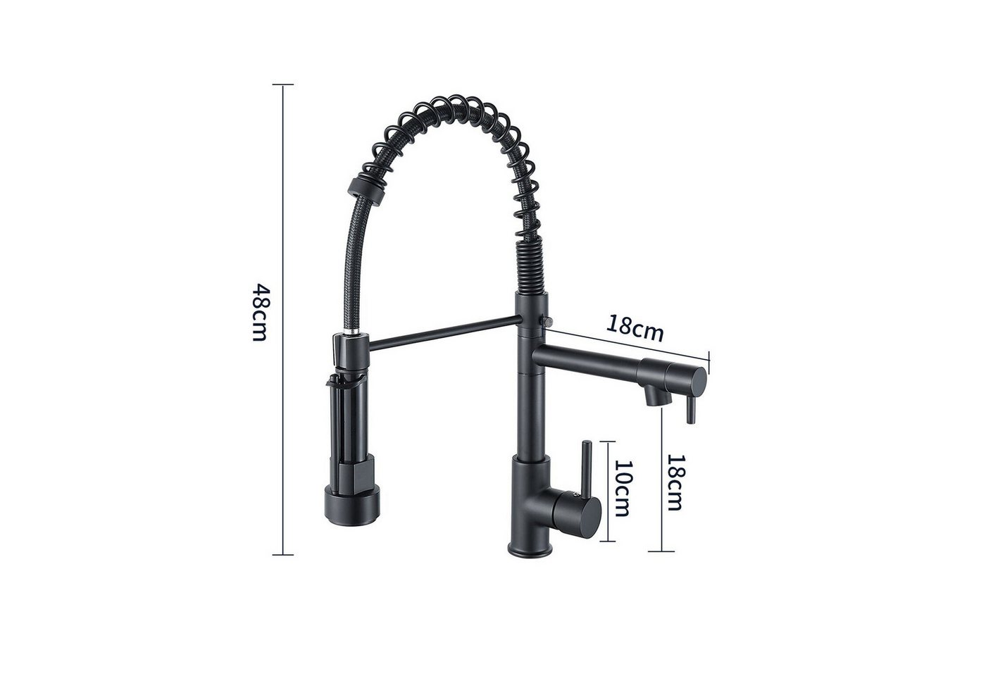 SEHAUSEU Küchenarmatur Wasserhahn Küche Bad Spültischarmatur Waschtischarmatur abnehmbar Hochdruckarmatur Bild 3