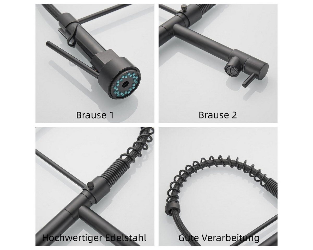SEHAUSEU Küchenarmatur Wasserhahn Küche Bad Spültischarmatur Waschtischarmatur abnehmbar Hochdruckarmatur Bild 4