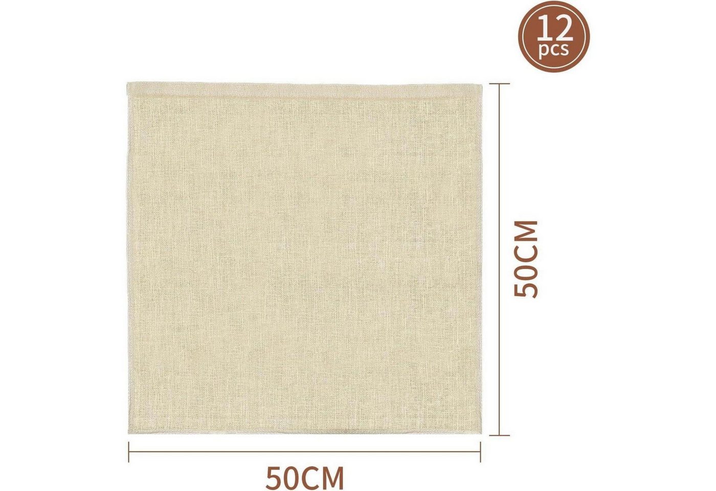 LuxusKollektion Passiersieb Passiertuch Käsetuch Cheesecloth Baumwolle 50x50cm 12 Stück Bild 2