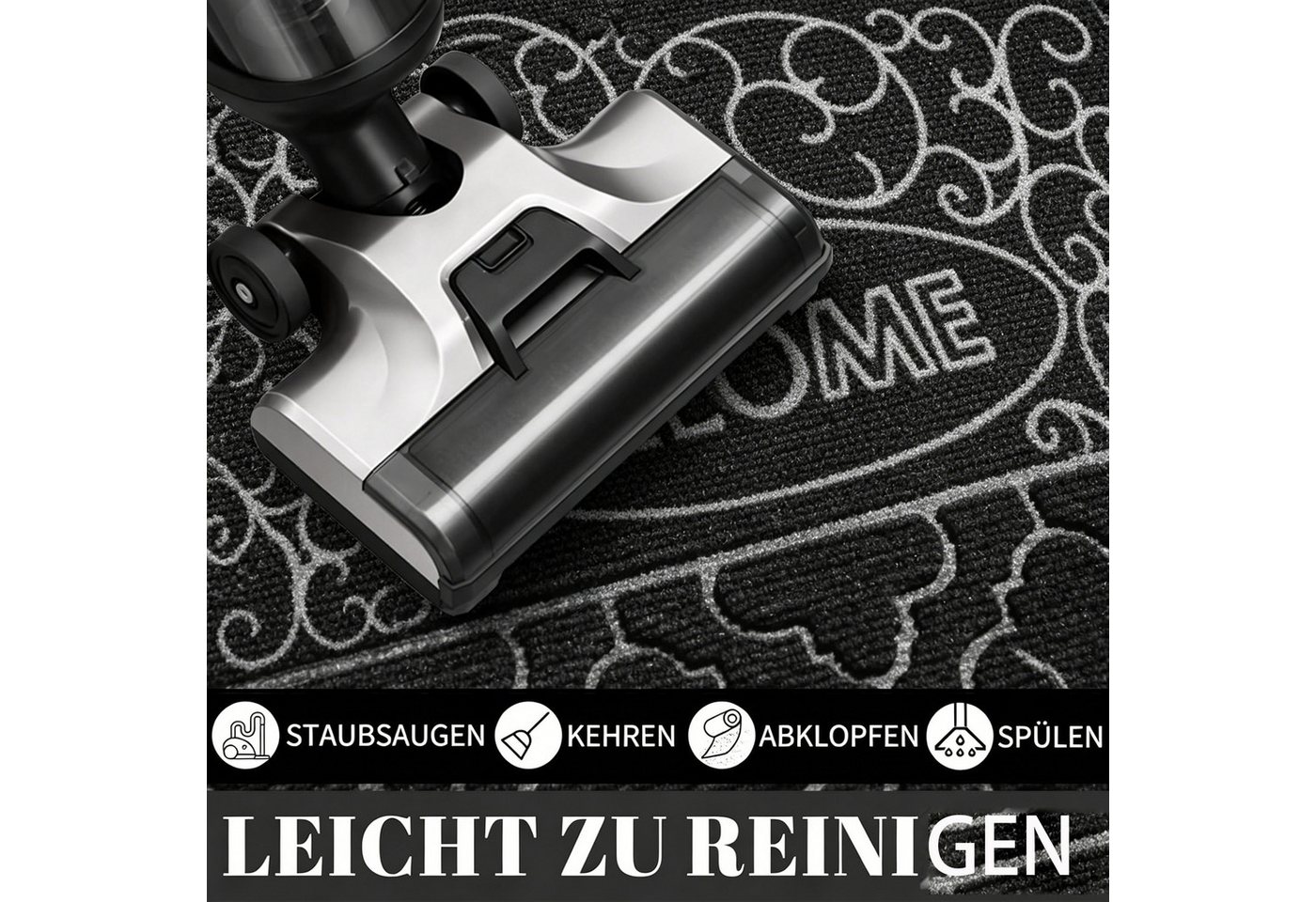 ibettertec Fußmatte Eingangsmatte Schmutzfangmatte Kokosfasern antibakteriell wetterfest, antibakteriell, pflegeleicht, für Innen- und Außenbereich geeignet Bild 4