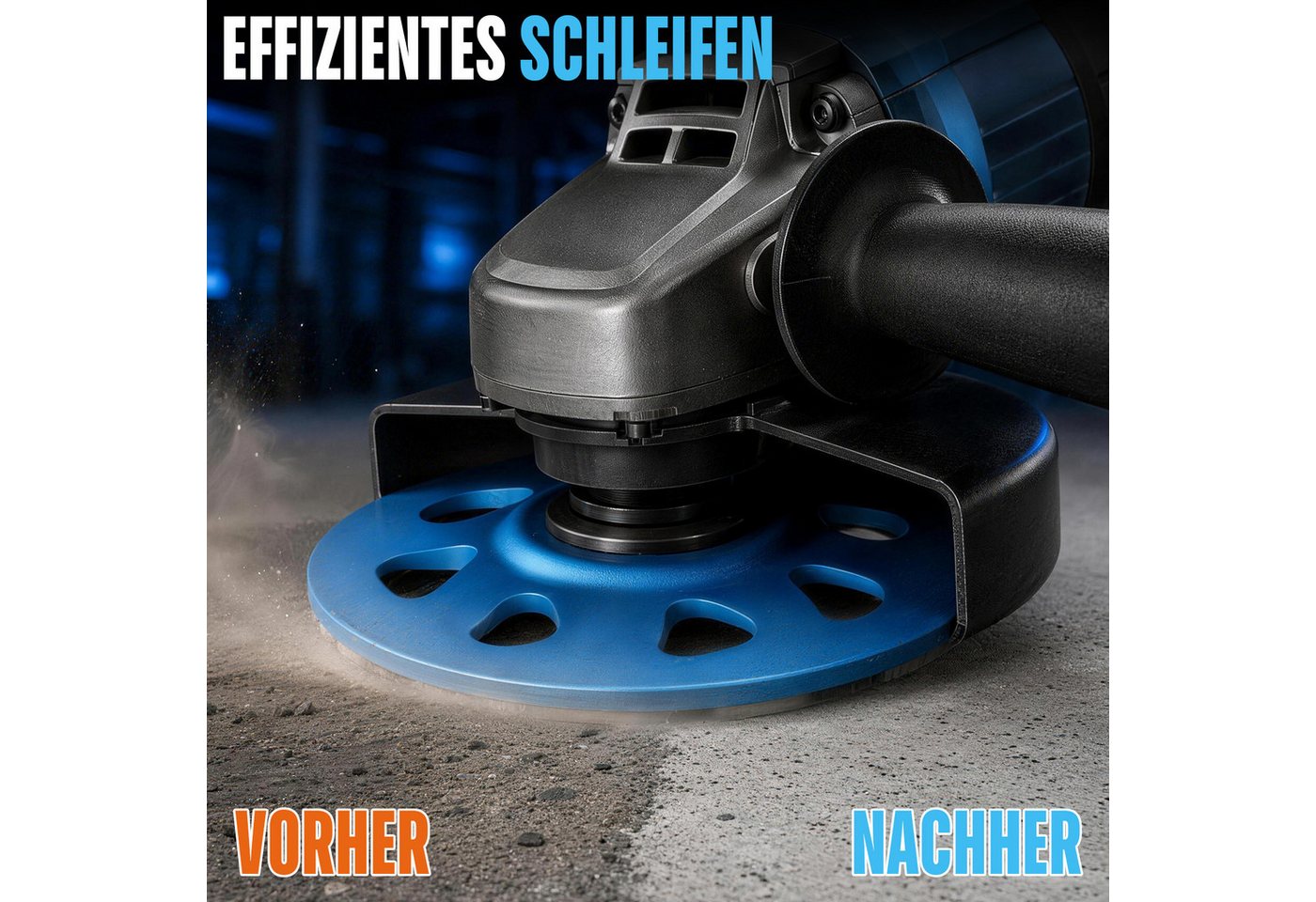 XERSEK Schleifscheibe 2 Stück Diamant Schleiftopf 125 mm Topfscheibe für Winkelschleifer, (Set, 2 St., 22,23mm Bohrung, 16 Turbo-Segmente, Doppelreihig), für Beton Granit Marmor Fliesen Ziegel Mauerwerk Bild 2